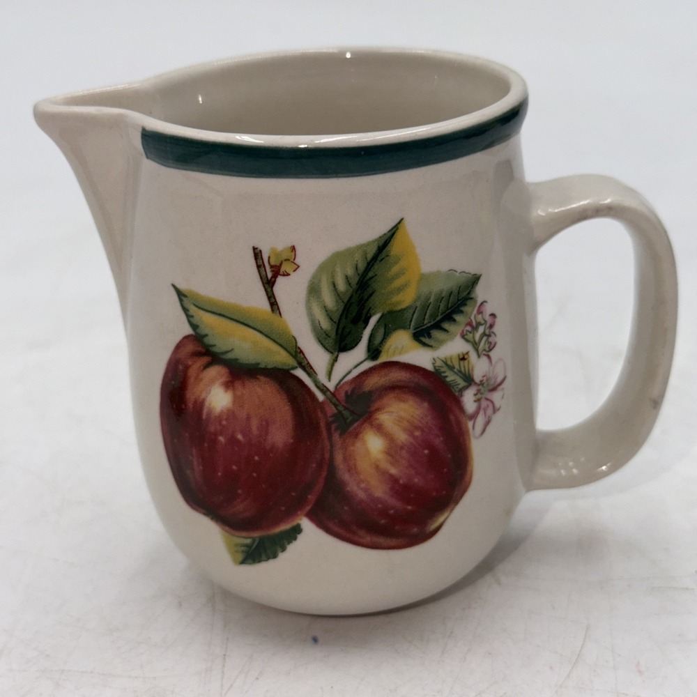 Casuals By China Pearl Creamer - Vintage Ceramic Pitcher - Apple Design